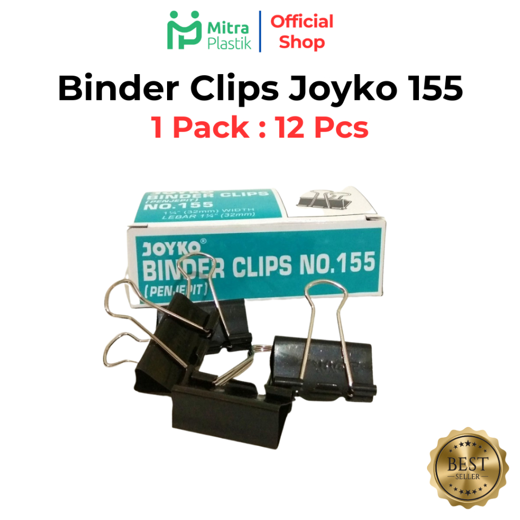Binder Clips Joyko Binder Clips No 155 Penjepit Kertas Paper Clip Besar Paper Clip Hitam