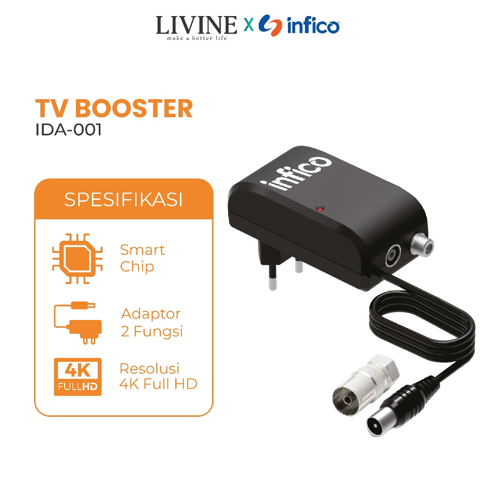 Infico Booster Sinyal Antena Infico Full HD Smart Chip IDA-001