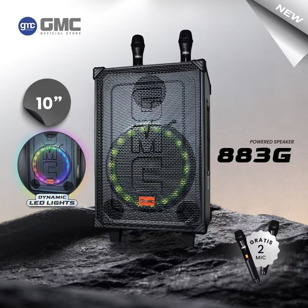 GMC 883G Speaker Aktif Portable 10 Inch Bluetooth Karaoke