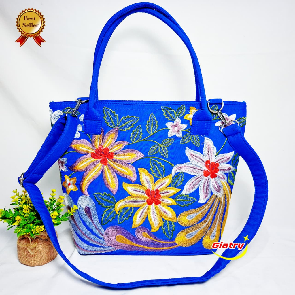 Tas Selempang Bordir / Tas Bintang Merak tas jinjing dan selempang full bordir tas wanita