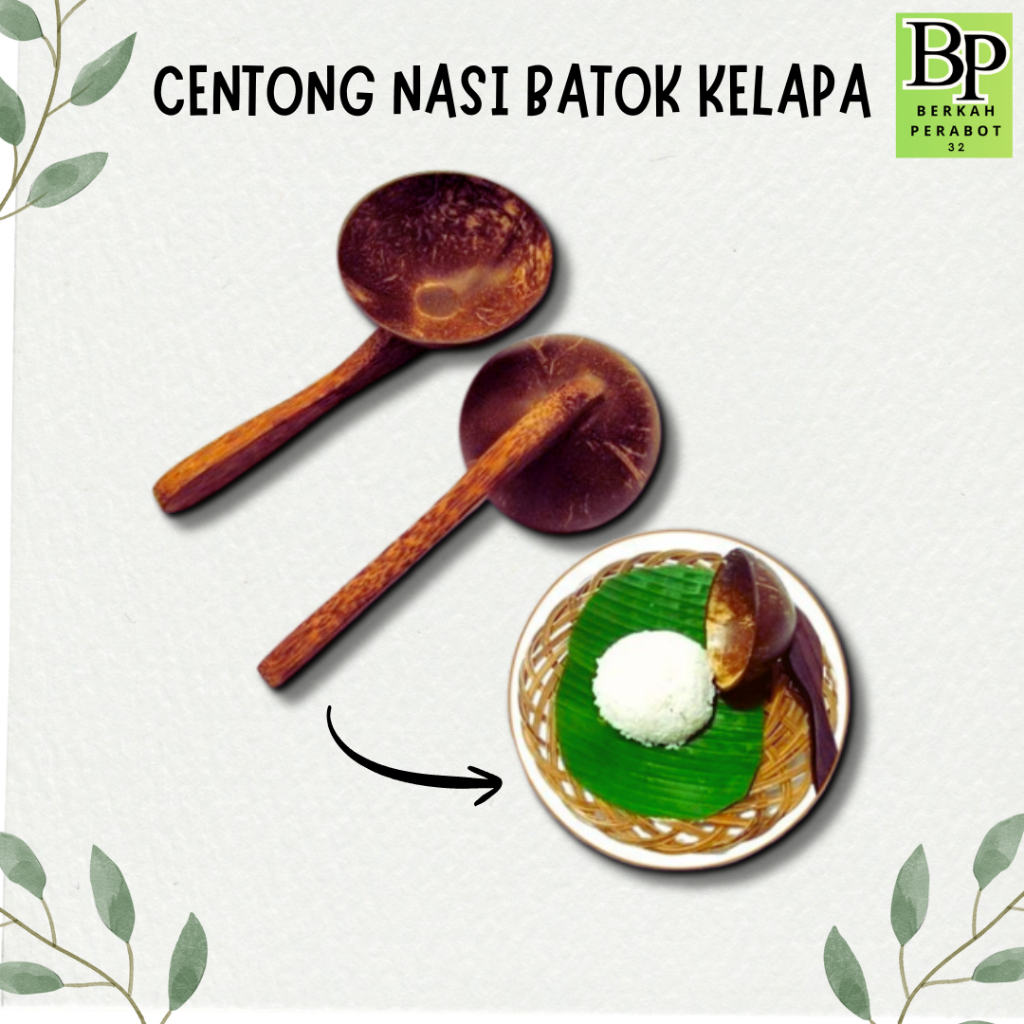 Centong Nasi Batok Kelapa Cetakan Nasi Bulat Centong Nasi Padang Centong Batok Kelapa Irus Centong