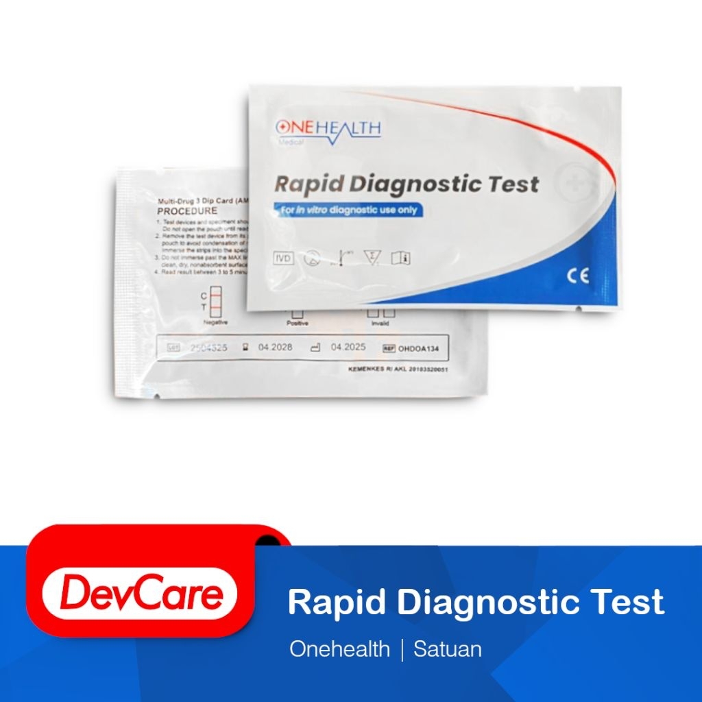 ONEHEALTH Alat Cek Narkoba 3 Parameter Multi-Drug Rapid Test Ecer/Pcs