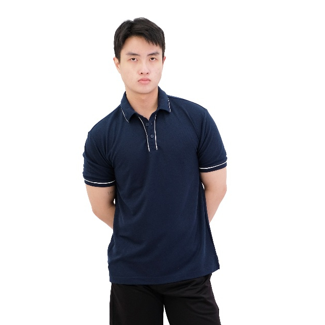POSHBOY Polo Shirt Barcelona - Kaos Polo Pria Kerah List Lengan PendeK