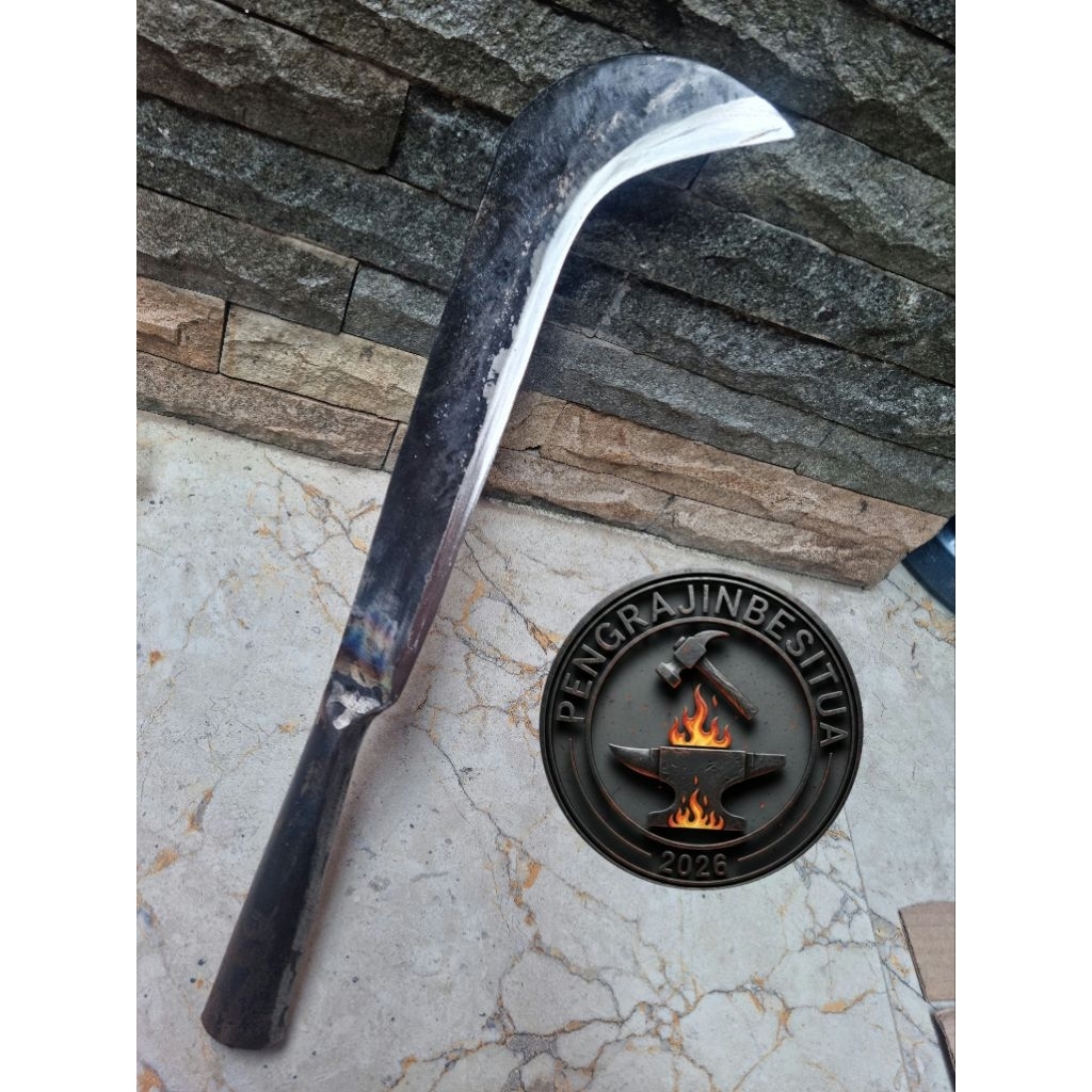 Bendo Arit Baja Karbon Premium Alat Tebas Kebun - Sabit Dorit Super Kuat Gagang Las Full Besi