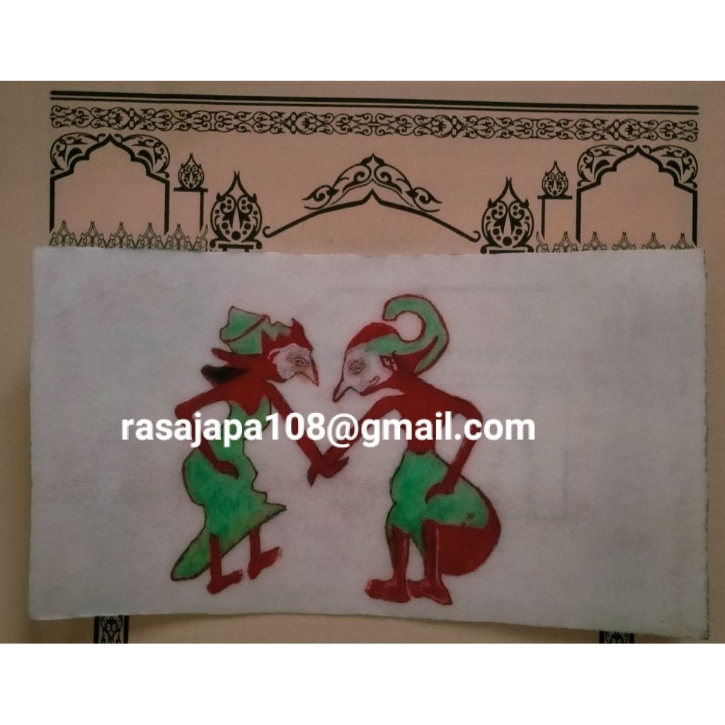lukisan wayang versi kulit kambing