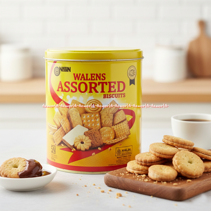 Nissin Walens Assorted 600gr Biscuits Biskuit Aneka Rasa Kemasan Kaleng Kuning Nisin Walen Creamy Ch