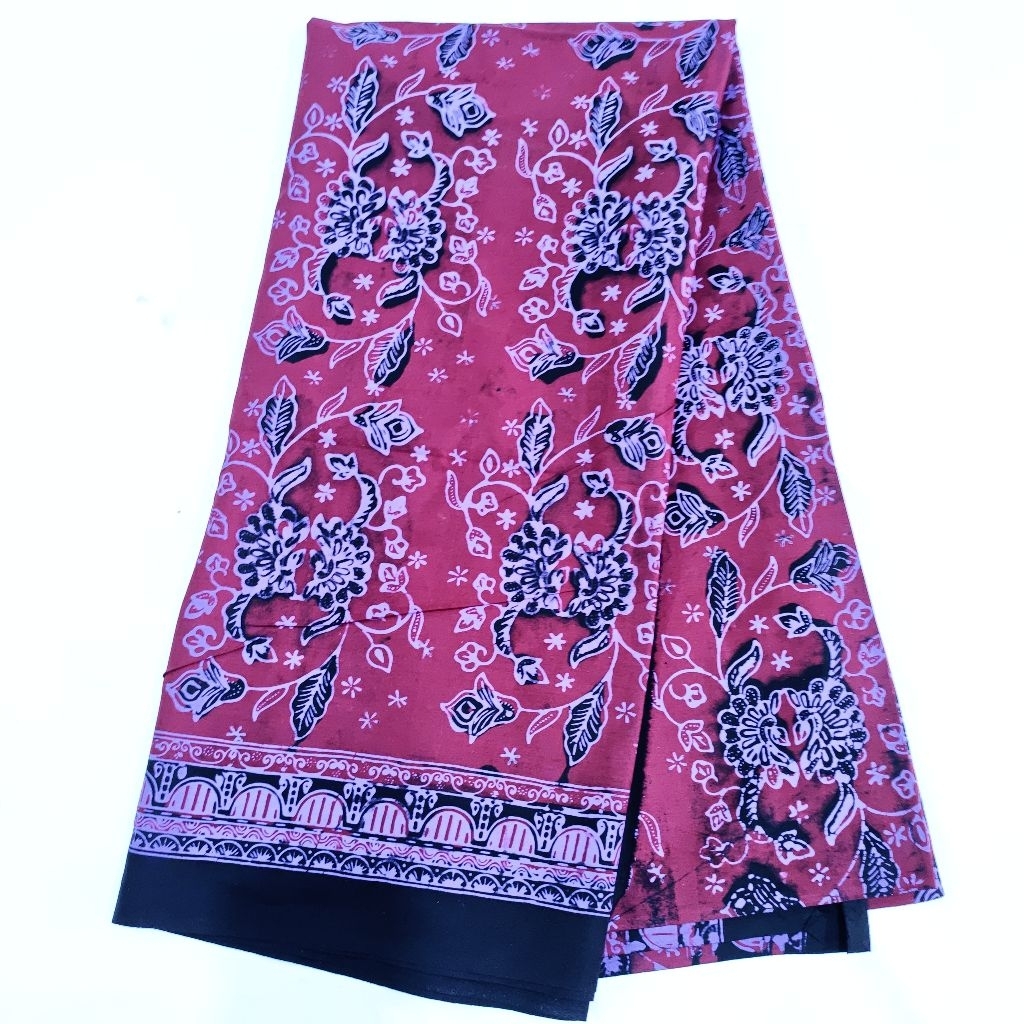 [RIALESTARI] Batik Jambi Bahan Katun 2 Meter Kain Atasan Maron Lilac Durian Pecah Bahan baju