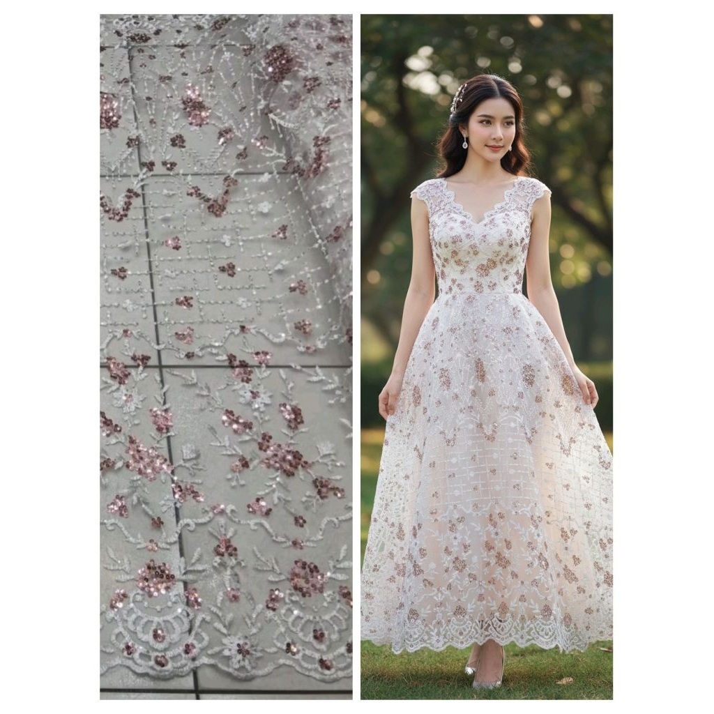 Kain tile Payet siquin twotone premium/ Kain tile Payet mewah