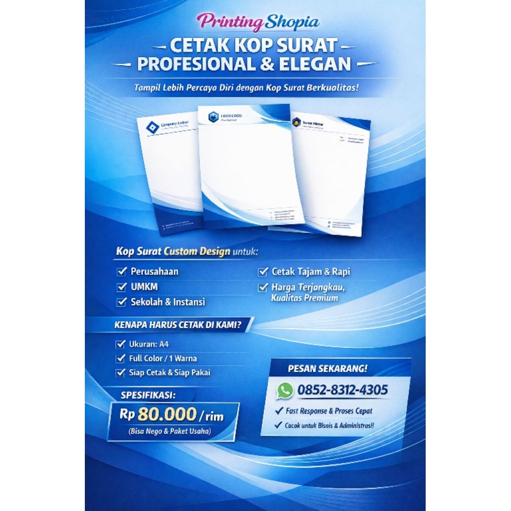 Cetak Kop Surat Atau Amplop
