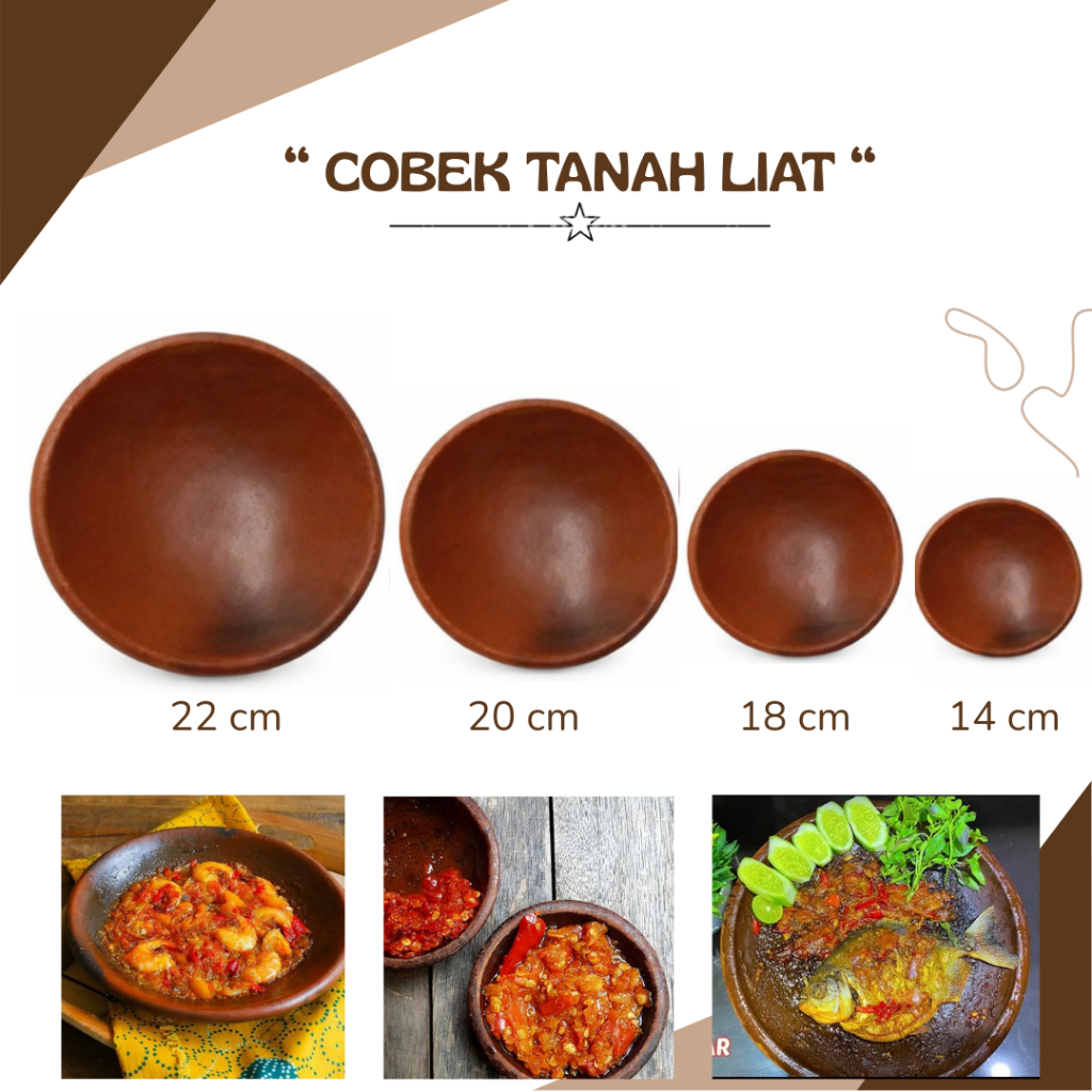 Cobek Tanah Liat Jumbo Cobek Tanah Murah Tanah Liat Cobek Tanah Liat Serbaguna Cobek Tanah Liat Besa