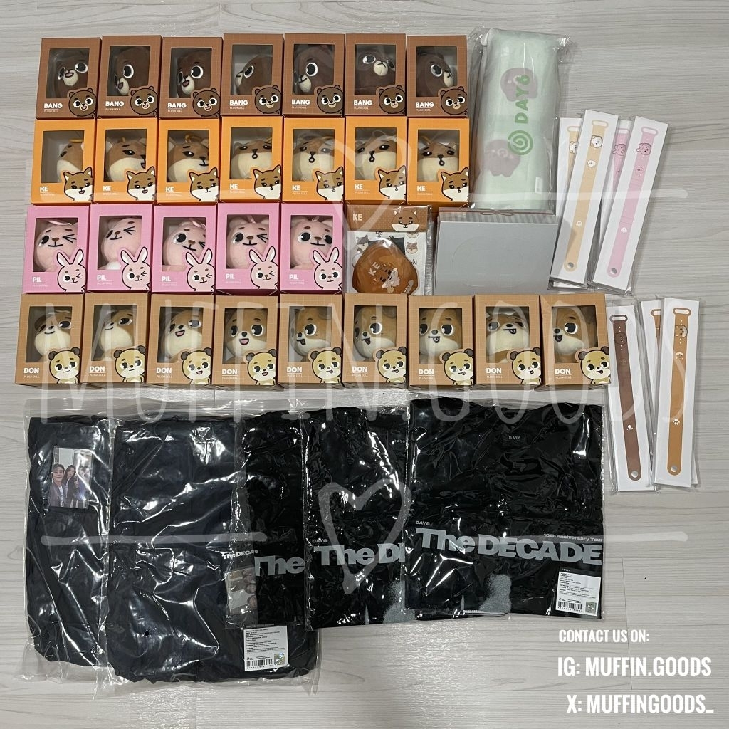 [READY STOCK] OFFICIAL Day6 Denimalz PLUSH 2019 2020 2022 2024 LYING LUGAGE TAG DAEGU The Decade T-S