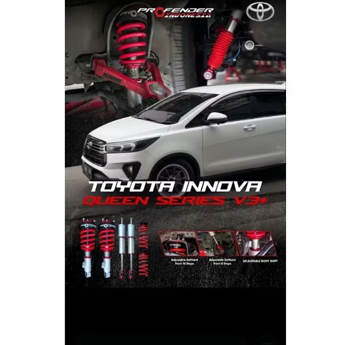 QUEEN SERIES - SHOCKBREAKER SUSPENSI PROFENDER MONOTUBE 2.0 TOYOTA INNOVA OlD REBORN 06+ 16+  STD LO