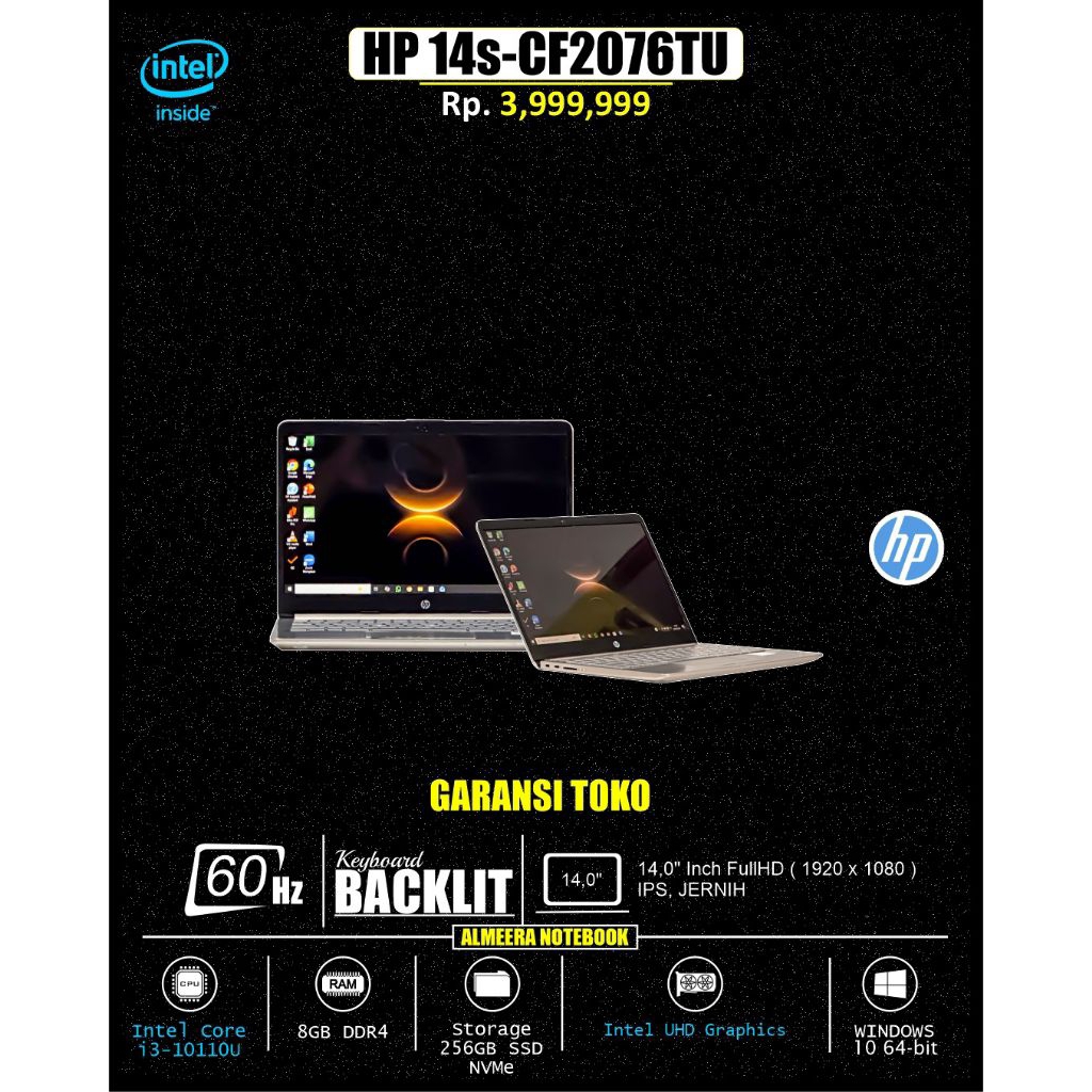 Laptop HP 14s CF2076TU