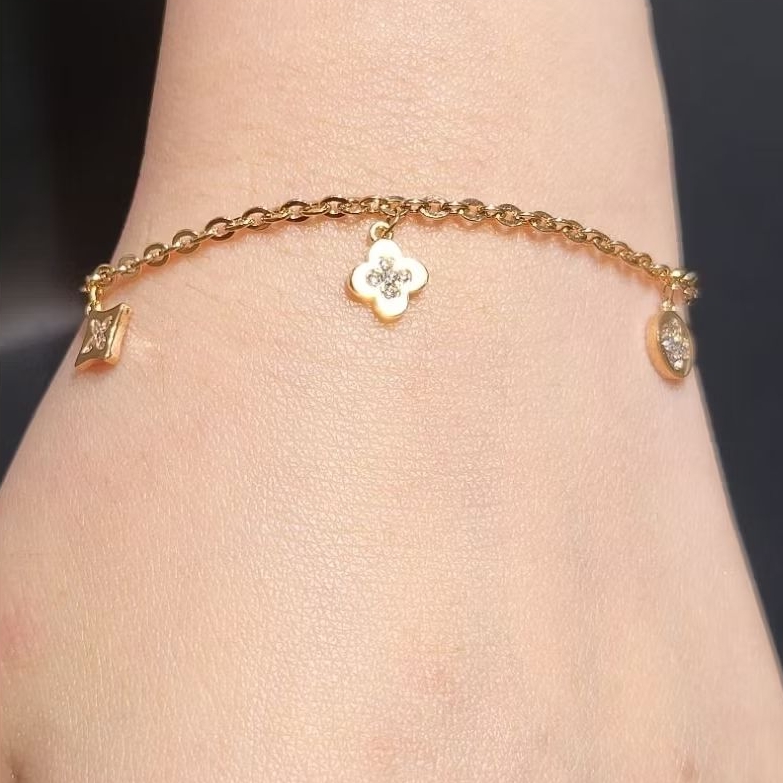 Gelang Rantai Emas Asli Bunga Bintang Gold 8k
