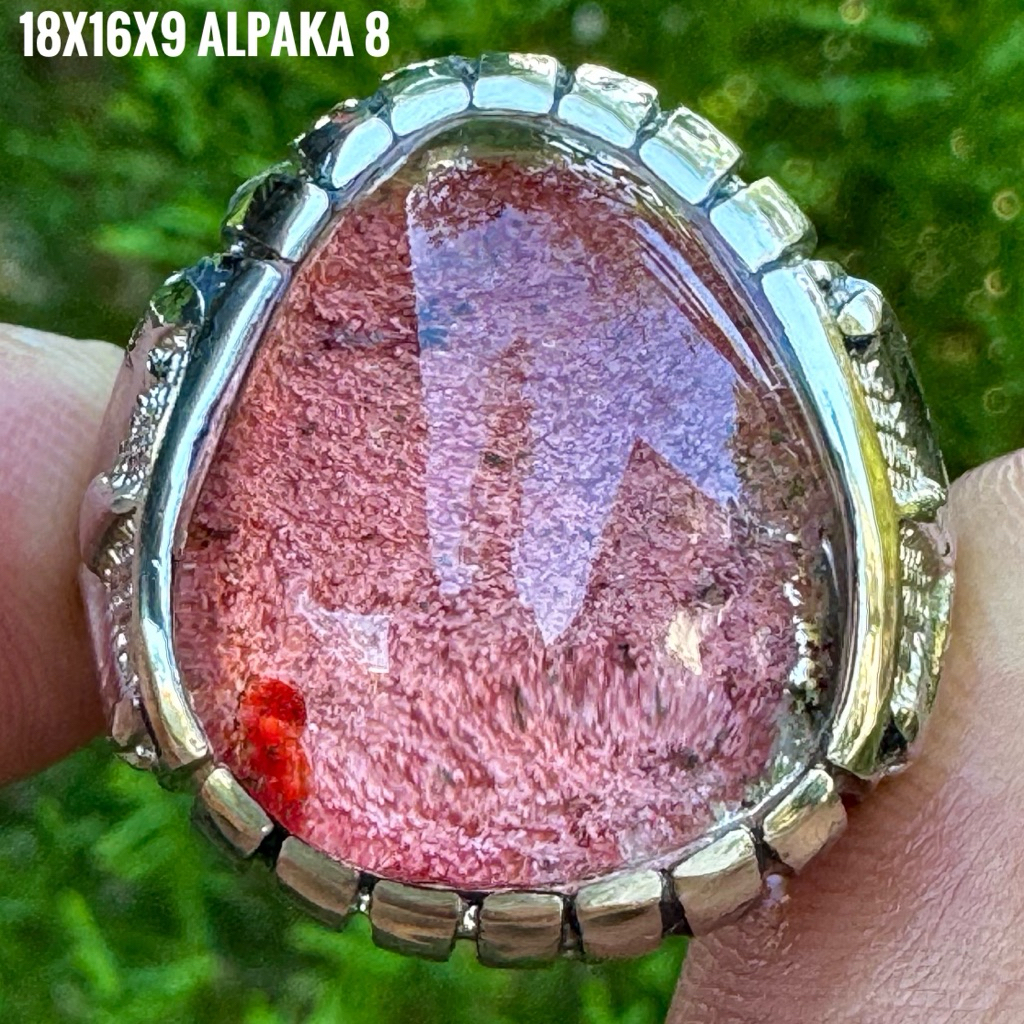 Cincin Batu Akik Natural Kecubung Karang (Asli Alam)