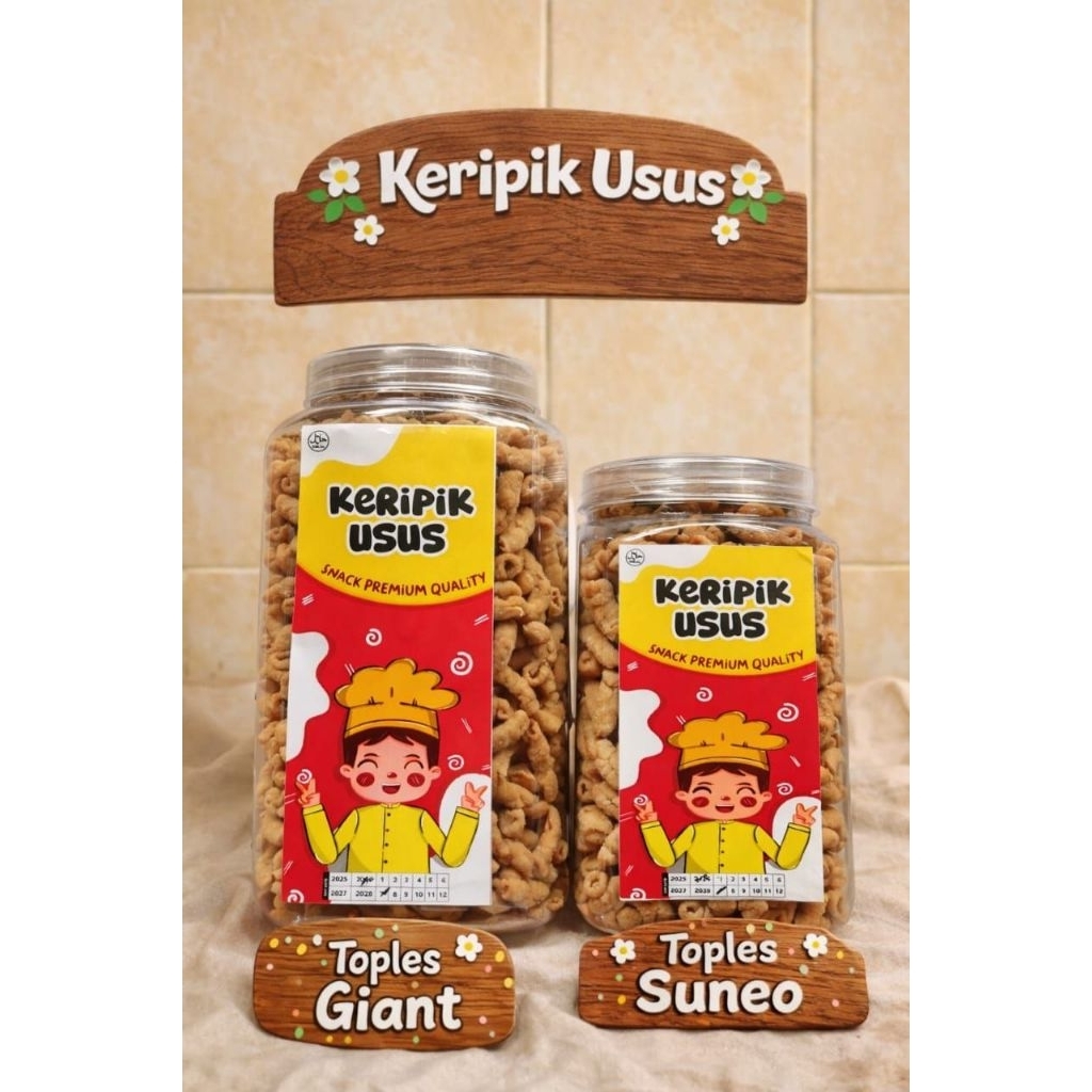 KERIPIK USUS kemasan toples 1l dan 2l