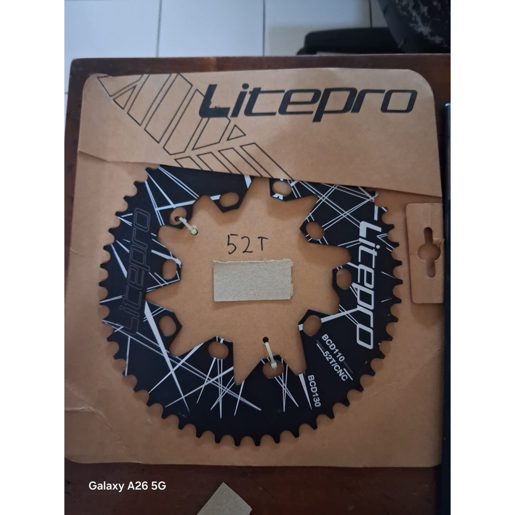 Chainring Oval Litepro Original New BCD 110 / 130 52T