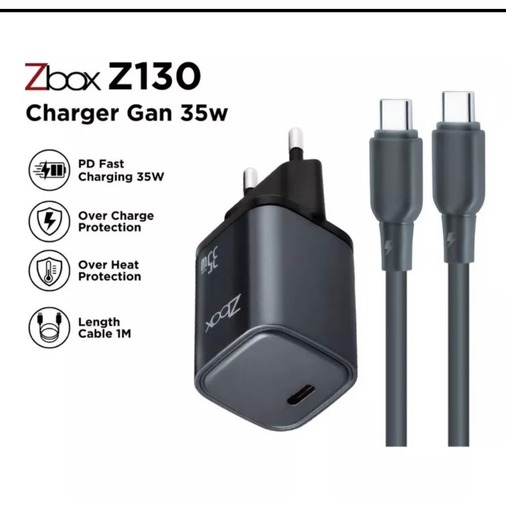 (ZBOX) CHARGER ZBOX Z130 | FAST CHARGING 35W | TYPE-C TO TYPE-C |