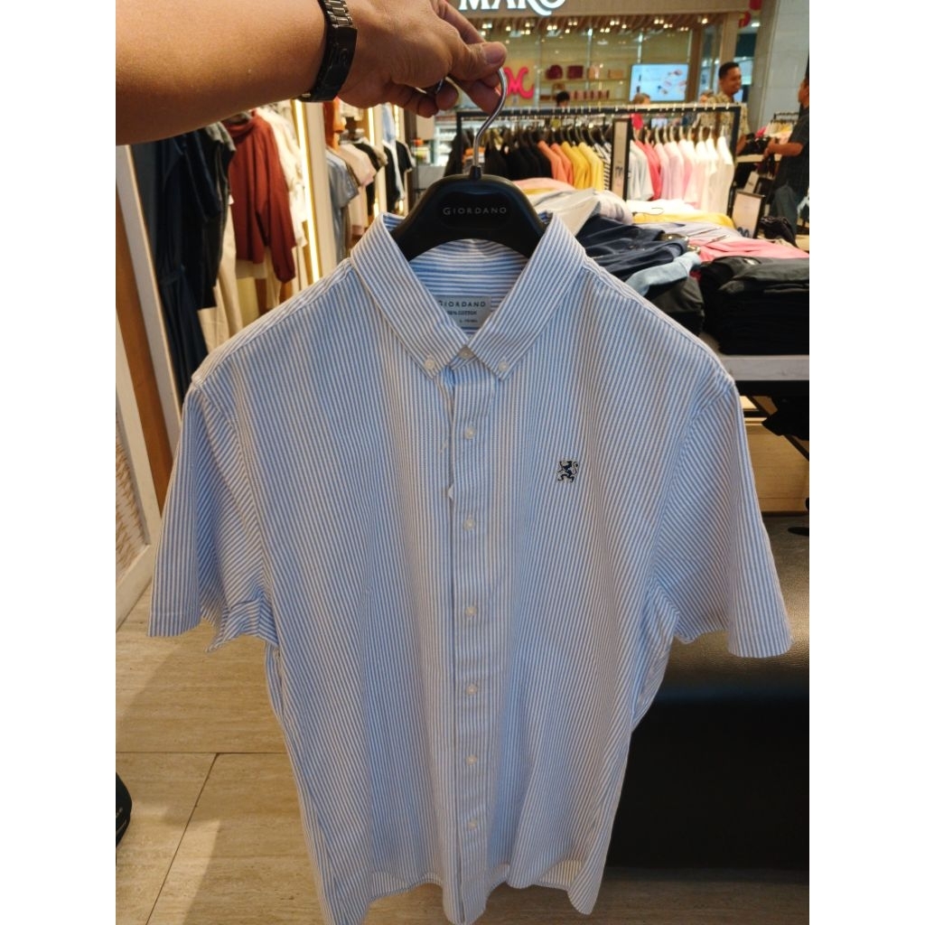 Jastip Kemeja Oxford Lion Giordano Man Sale Original Store