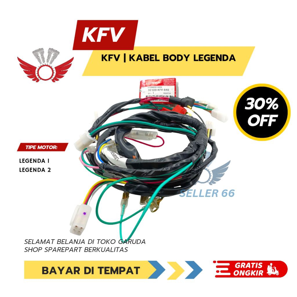 KABEL BODY HARNESS BODI HONDA LEGENDA 2 KFV ORIGINAL