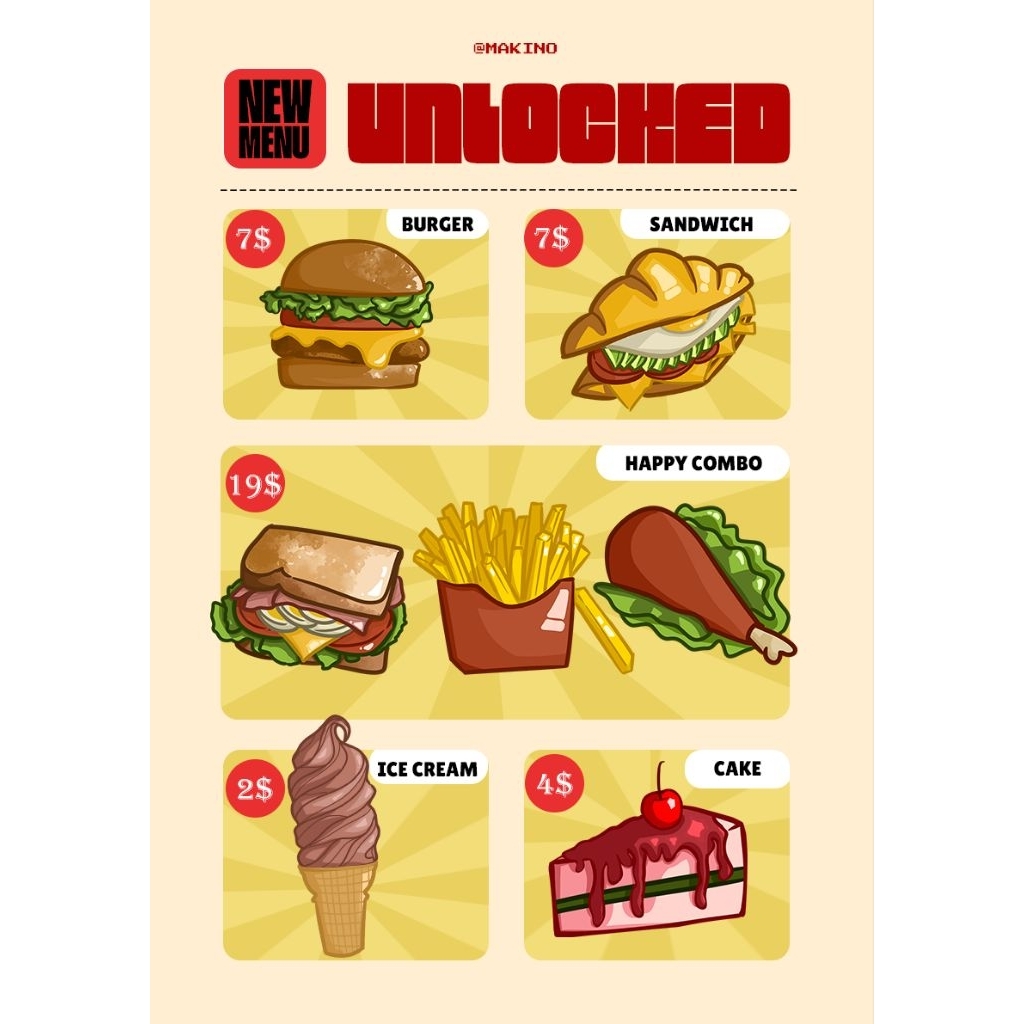 Cafe menu design, Restaurant menu design, dan Foodtruck menu design