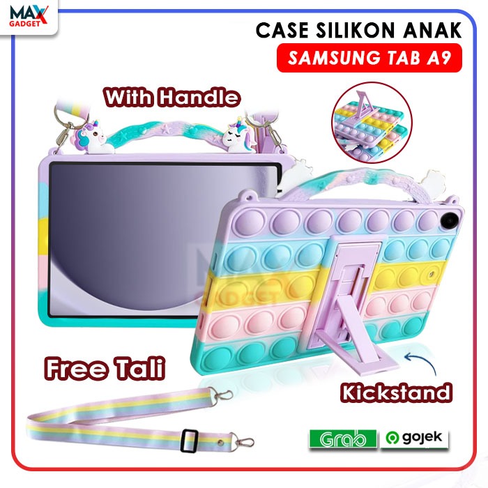 SAMSUNG Galaxy Tab A9 8.7 Softcase Pop It Silikon Soft Case Casing Anak Kids Kid Silicon Silicone Ta