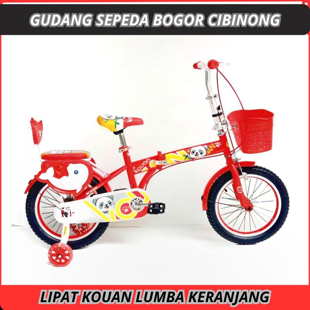 Sepeda Lipat 16 Inc Keranjang KOUAN