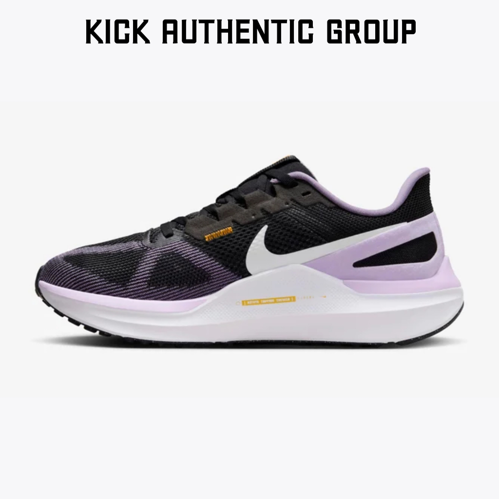 Sepatu Lari / Running Pria Wanita Nike Air Zoom Structure 25 Black Lilac Bloom Original