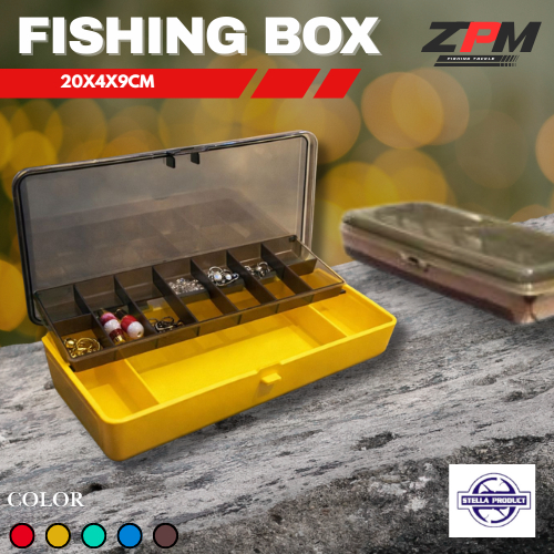 Kotak Pancing Susun Multifungsi 11 Sekat Tebal Box Alat Pancing 20x9x4 cm Sekat Rapi & Kuat
