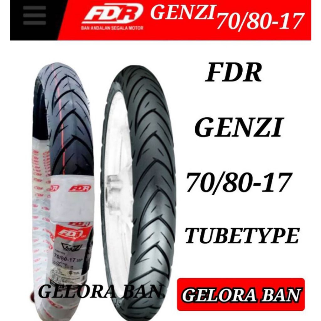 ban motor FDR Genji ring 17 ukuran 70/80 ban kecil