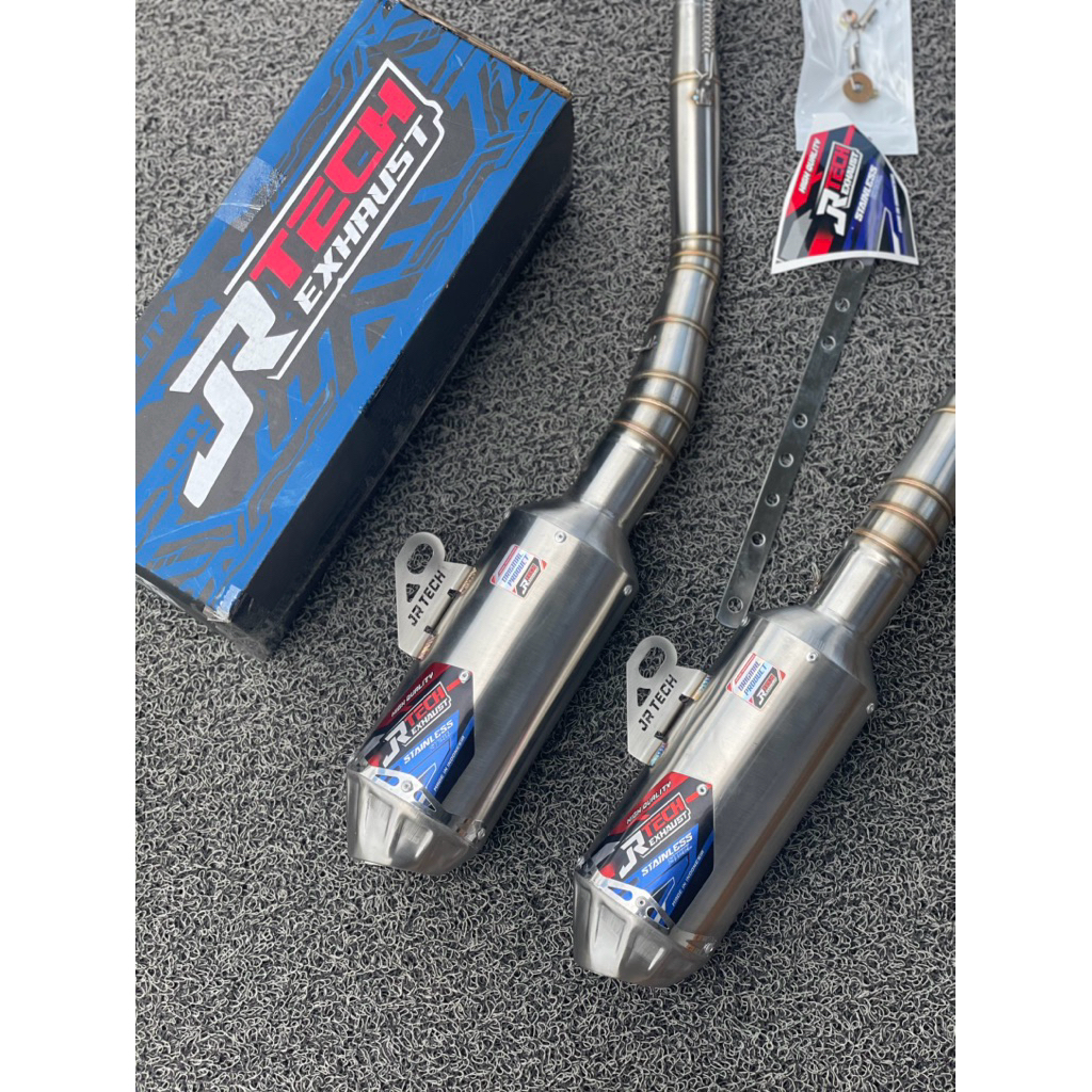 Knalpot CRF150 KLX 150 Kolong bawah Original JR Tech tipe JR 4 ngebas empuk