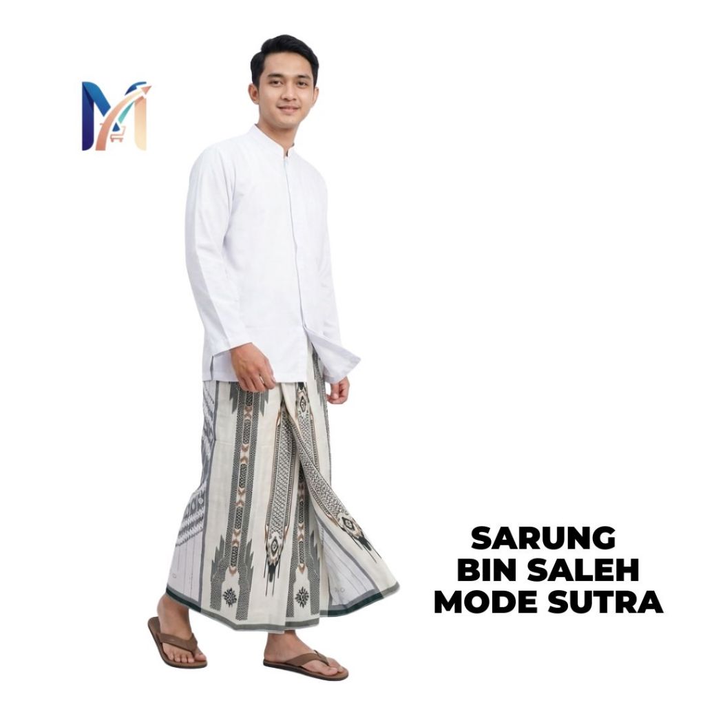 Sarung Bin Saleh Mode Sutra Motif Donggala Batik Premium Pria Dewasa