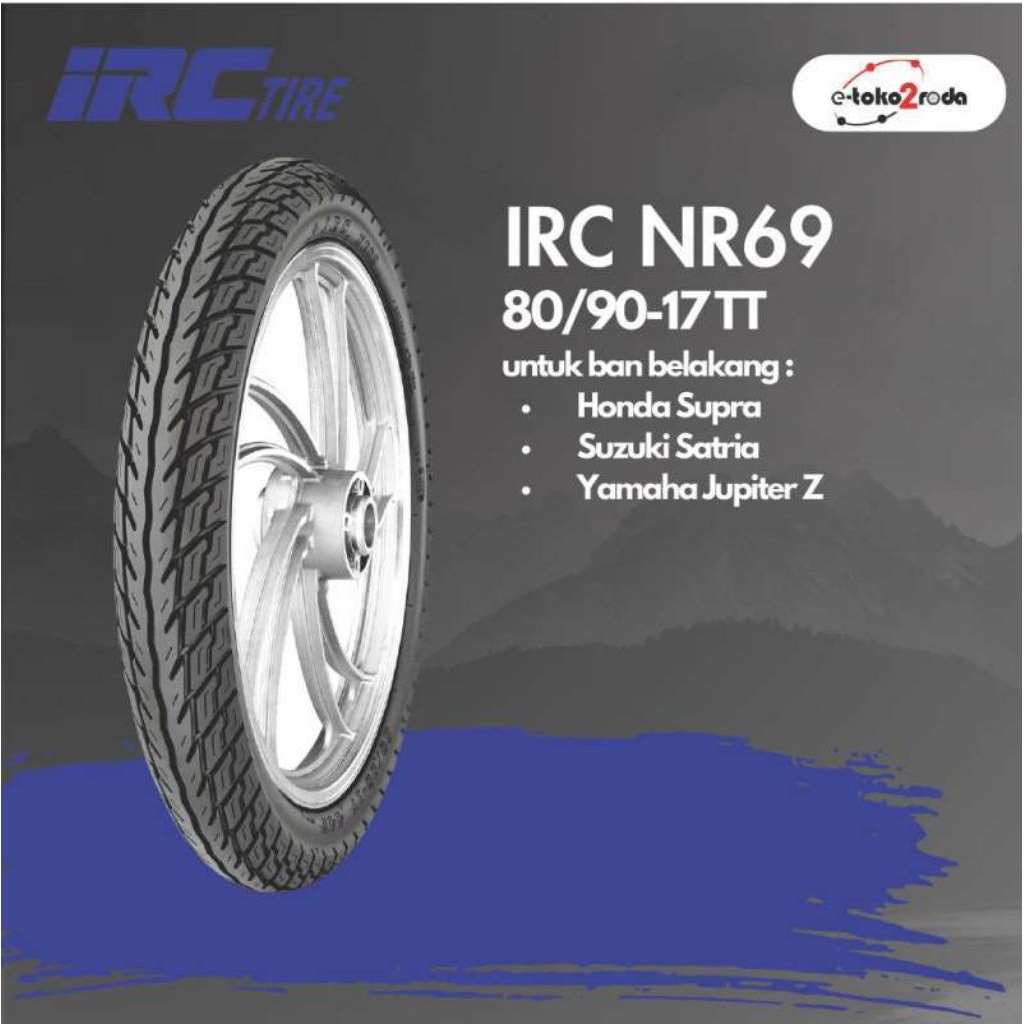 ban motor IRC nr69 ring 17 ukuran 80/90