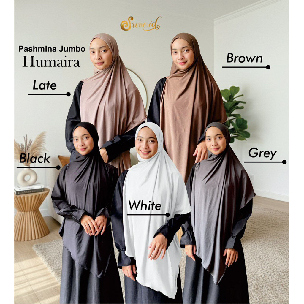 SUVE.ID - Hijab Pashmina Instan Jumbo Syar’i Jersey