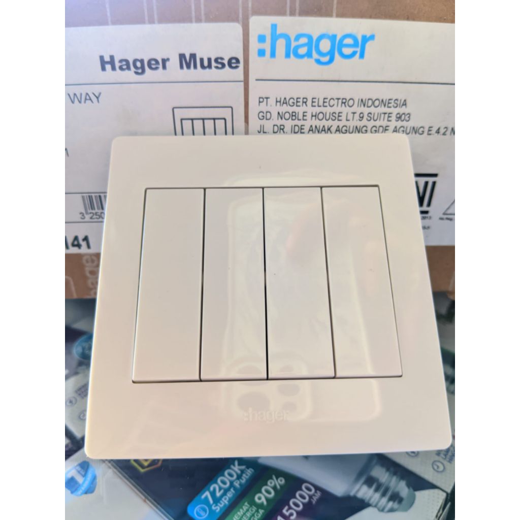 HAGER MUSE saklar 4 gang 1 way swich