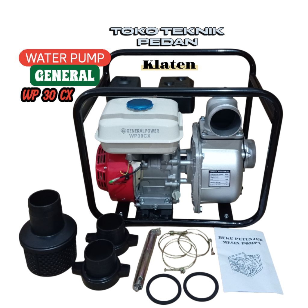 Water Pump 3" 6.5Hp GENERAL WP30CX / Mesin Waterpump Alkon Pompa Air Irigasi Sawah 3 Inch WP 30 CX