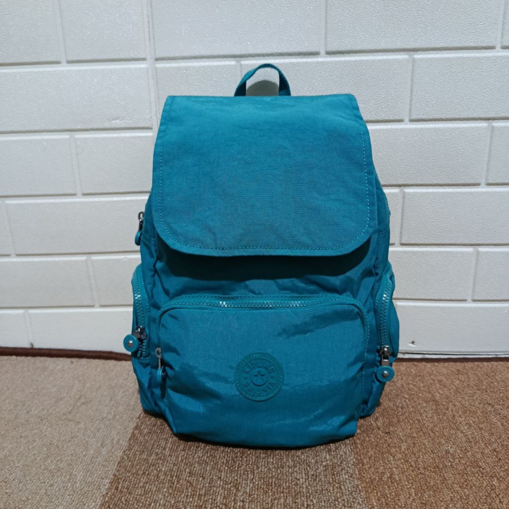 Tas Kipling City Zip S Backpack Tailored Green Original Ransel Wanita Daily Bag Campus
