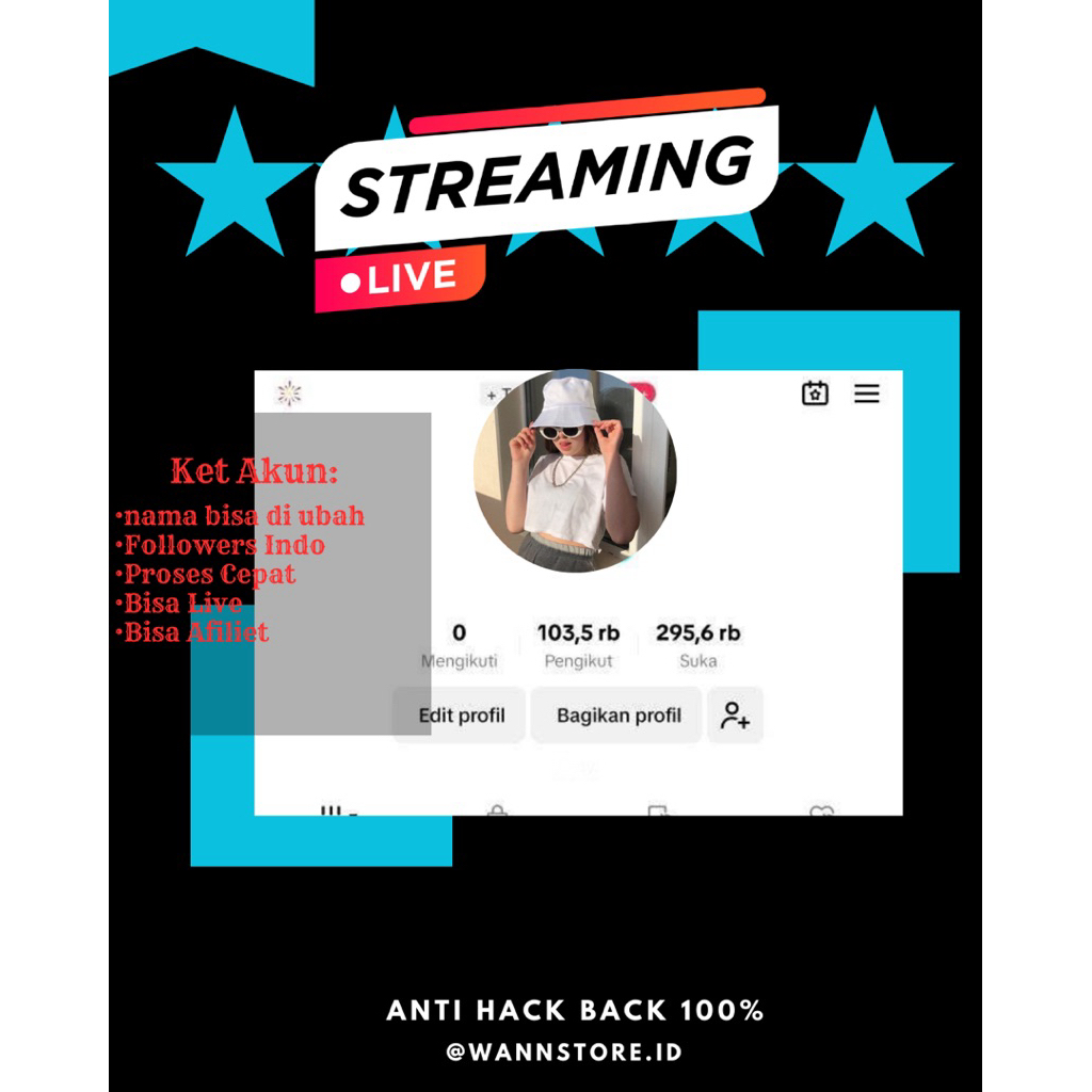 JUAL AKUN TIKTOK MURAH FOLOWERS HASIL VIDEO 26k-50k FOLOWERS