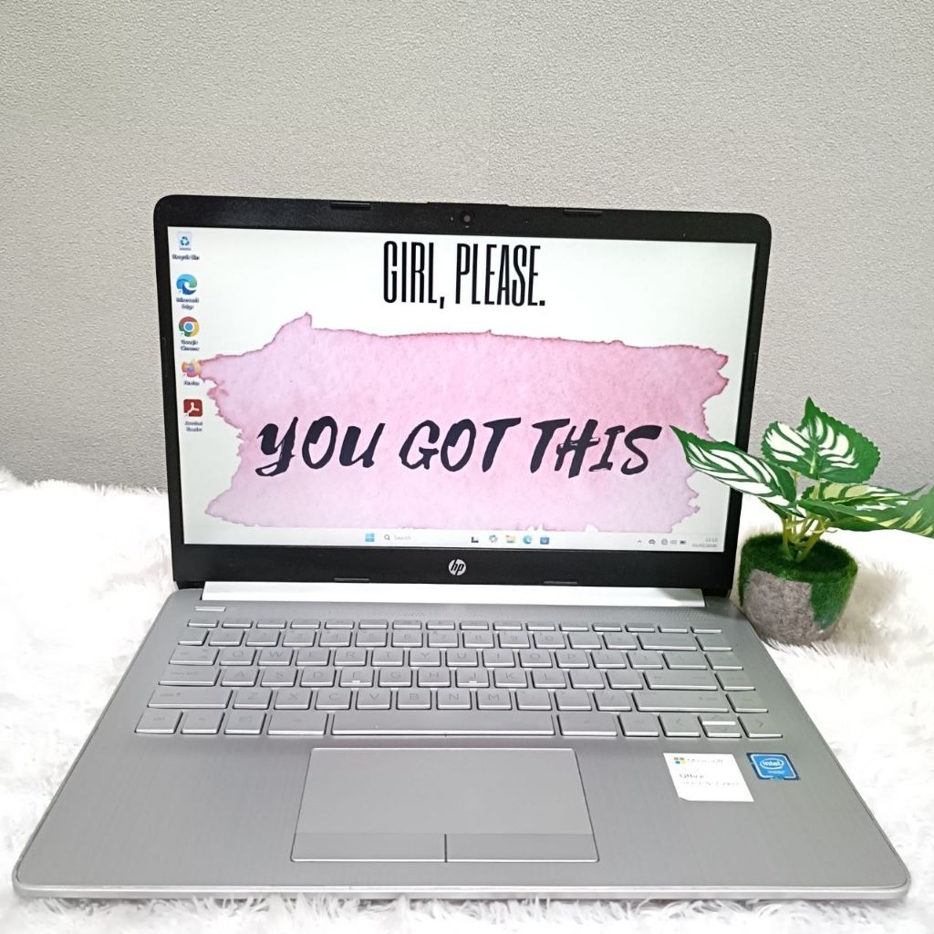 LAPTOP HP 14S CF2017TU INTEL N4020 RAM 8GB SSD 128GB LAYAR 14.0 INCH KEYBAORD BACKLIGHT SILVER