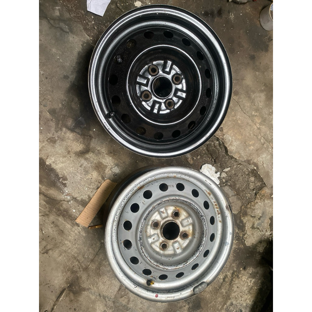 velg kaleng ring 14 pcd 4x100 siap pakai