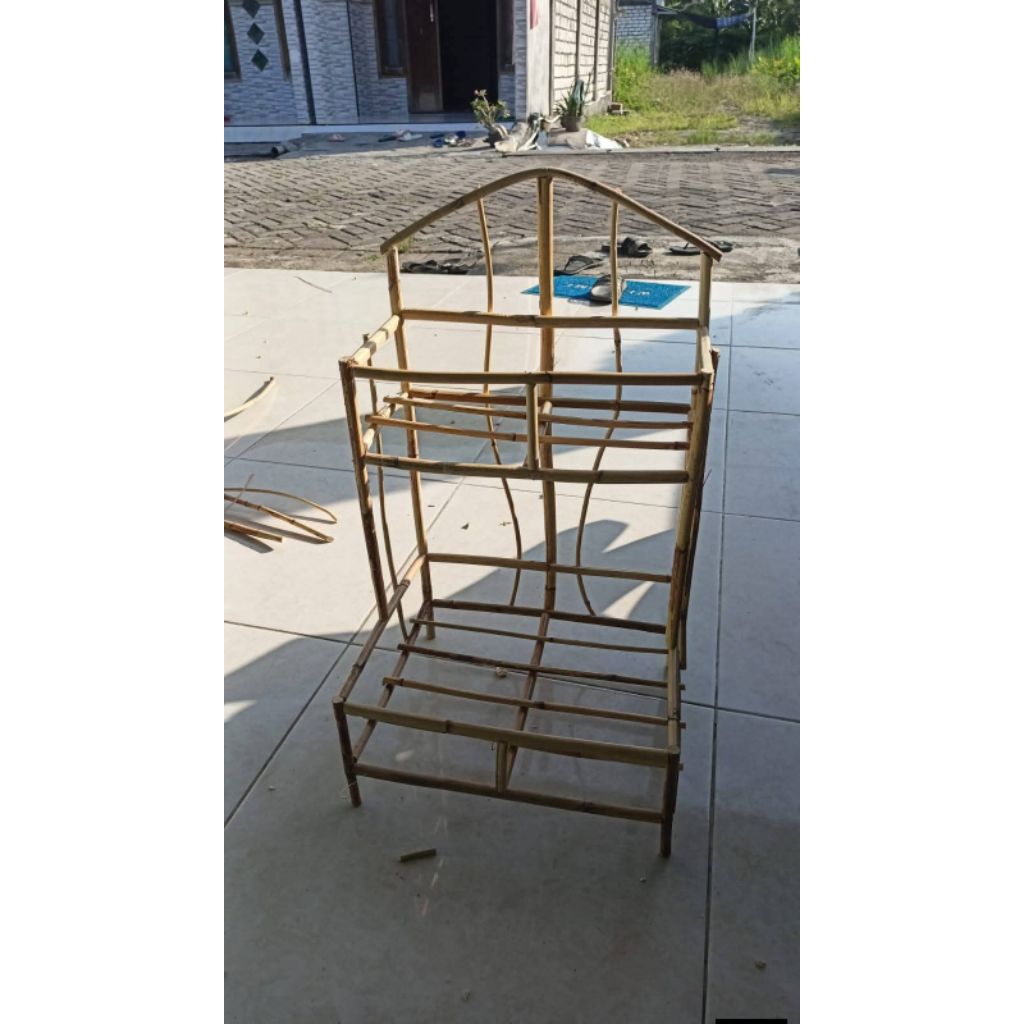 keranjang parsel rotan susun 2