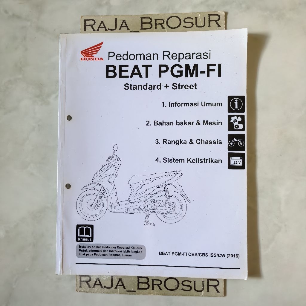 Buku pedoman reparasi Manual book Honda Beat PGM FI Injeksi Esp Beat Street Esp K81 CBS CBS ISS CW 2