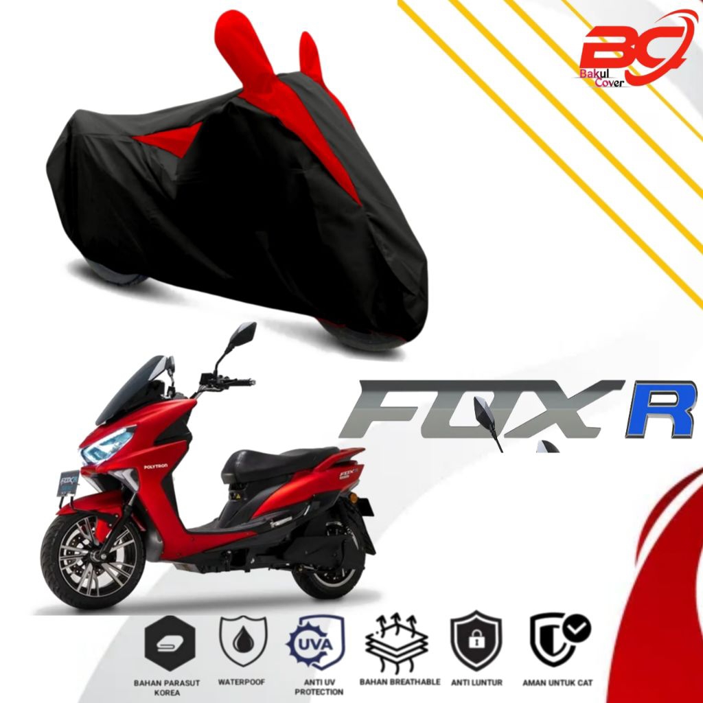 cover motor listrik waterproof POLYTRON FOX R,FOX S, FOX 200,sarung motor listrik waterproof,pelindu