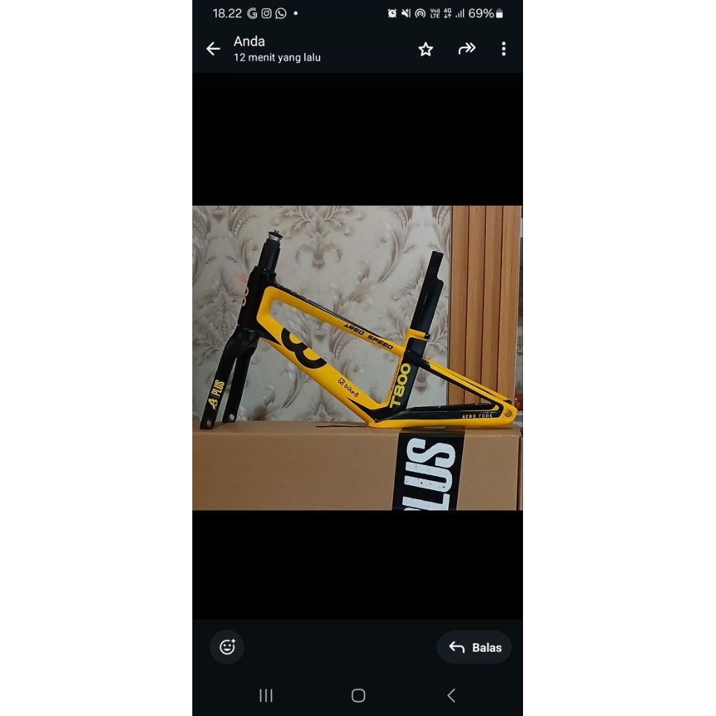 Frame Bike 8 aero speed yellow