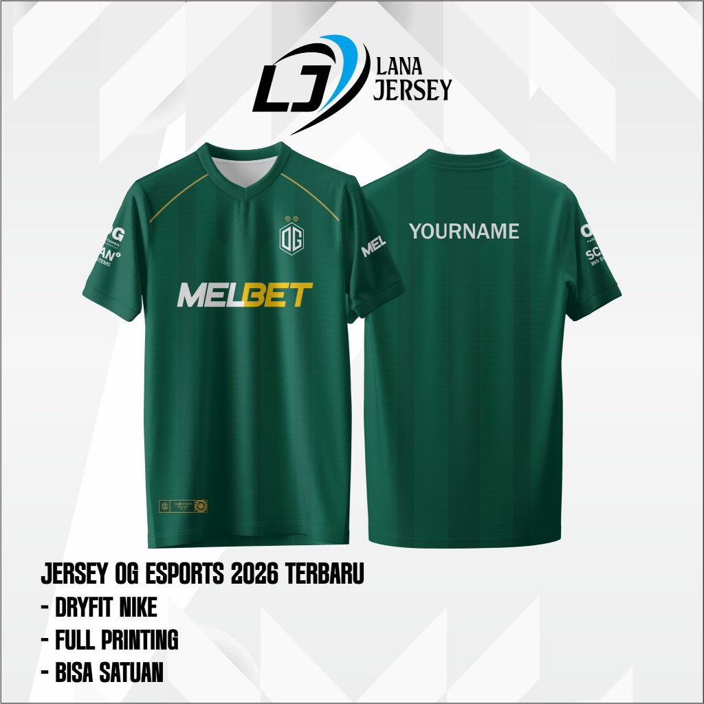 Jersey Gaming OG Esport 2026 Terbaru Baju Kaos Team OG Game Valorant LOL CSGO Dota 2 Free Custom Nic