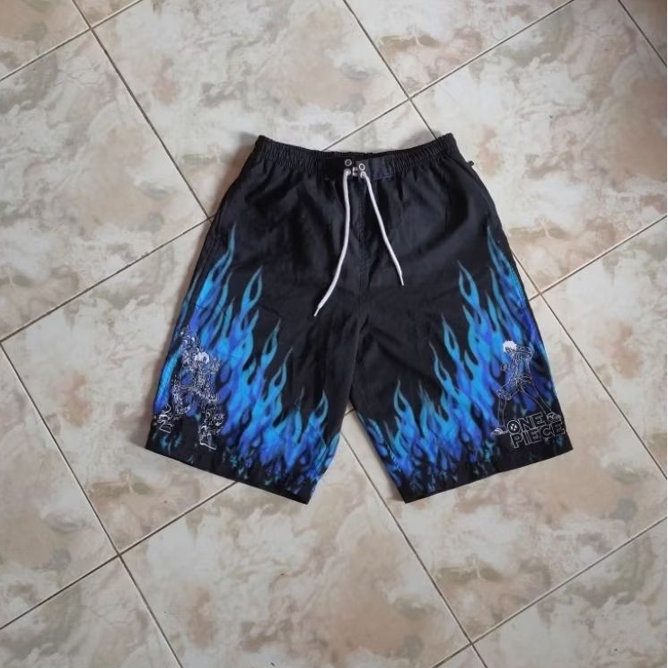Celana One Piece Blue Flame