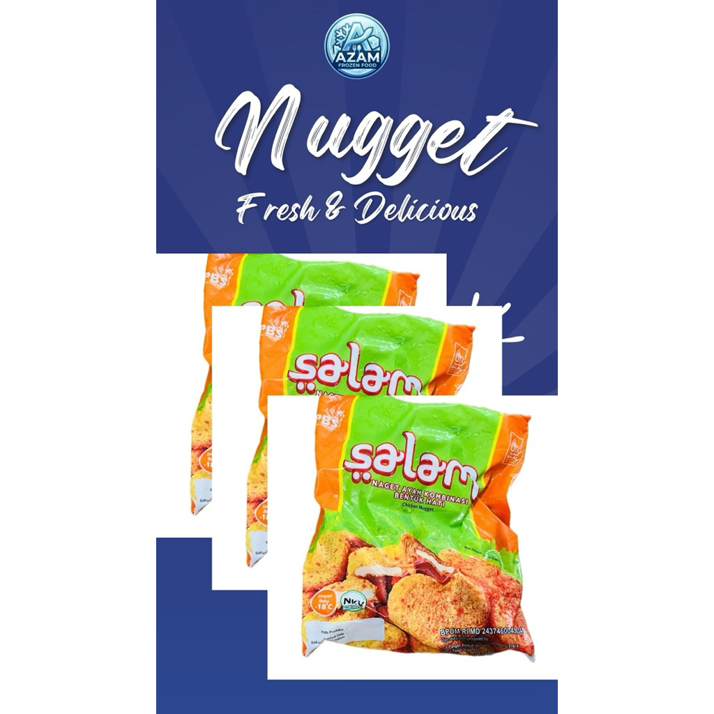 Salam nugget bentuk hati 500gr