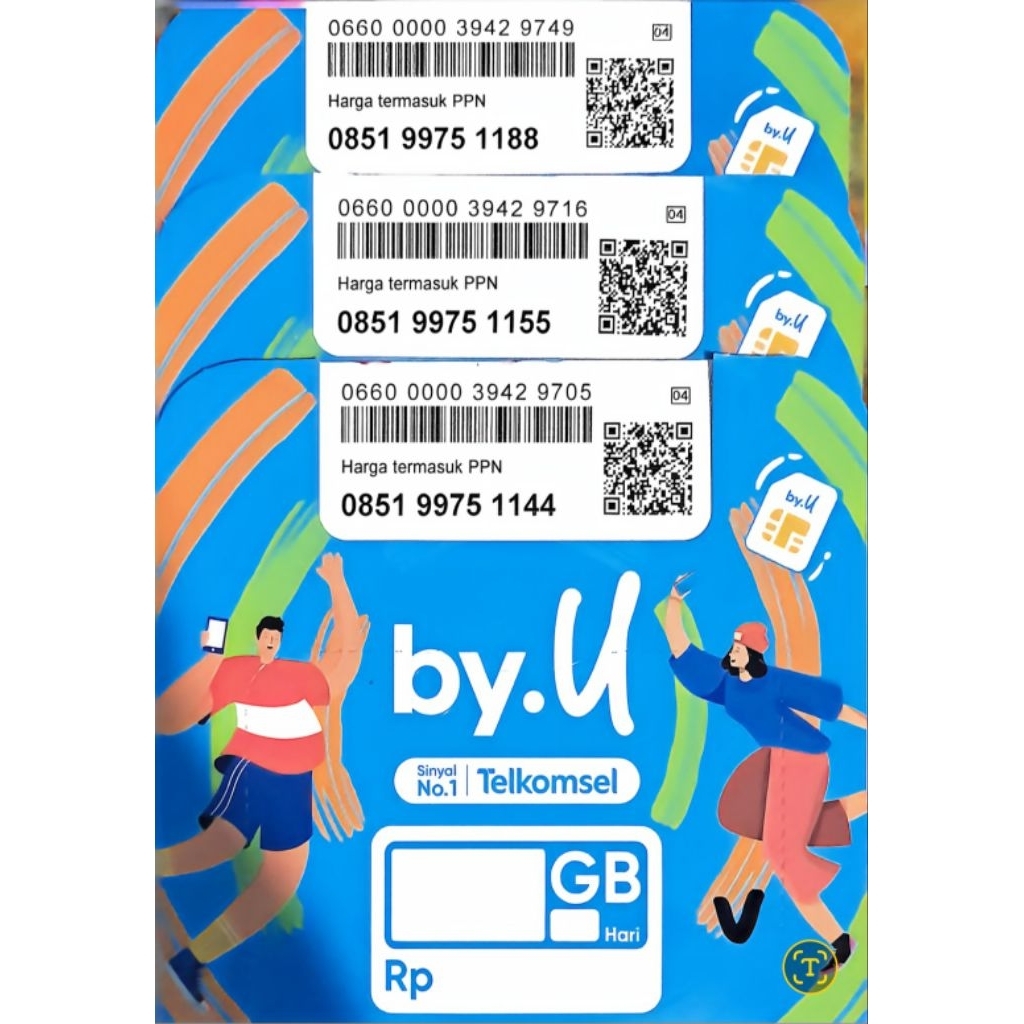 Perdana By.U 3gb nomor cantik