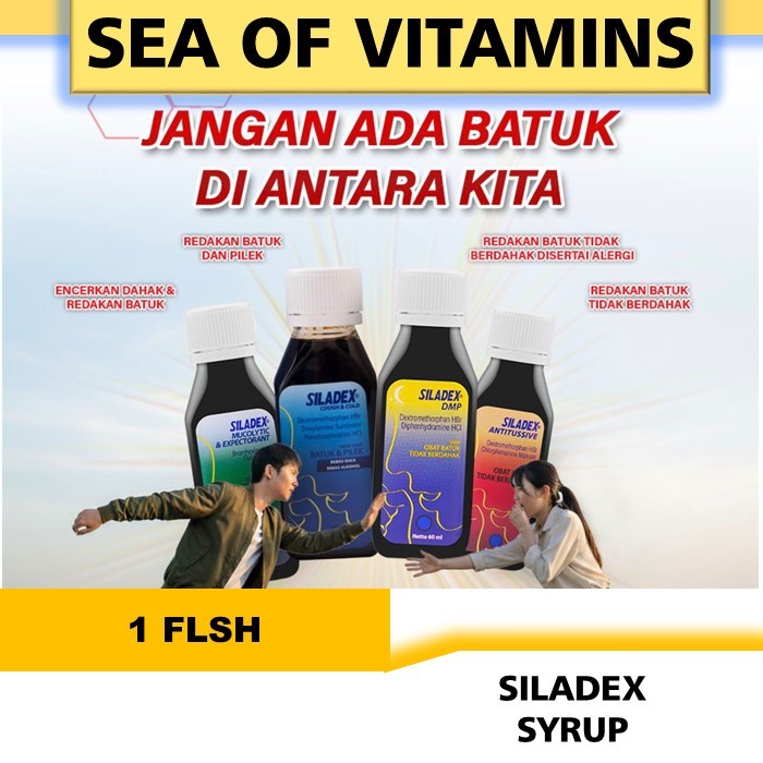 1 FLSH SILADEX SERIES COUGH & FLU | SILADEX MUCOLYTIC & EXPECTORANT SIRUP OBAT BATUK BERDAHAK | SILA
