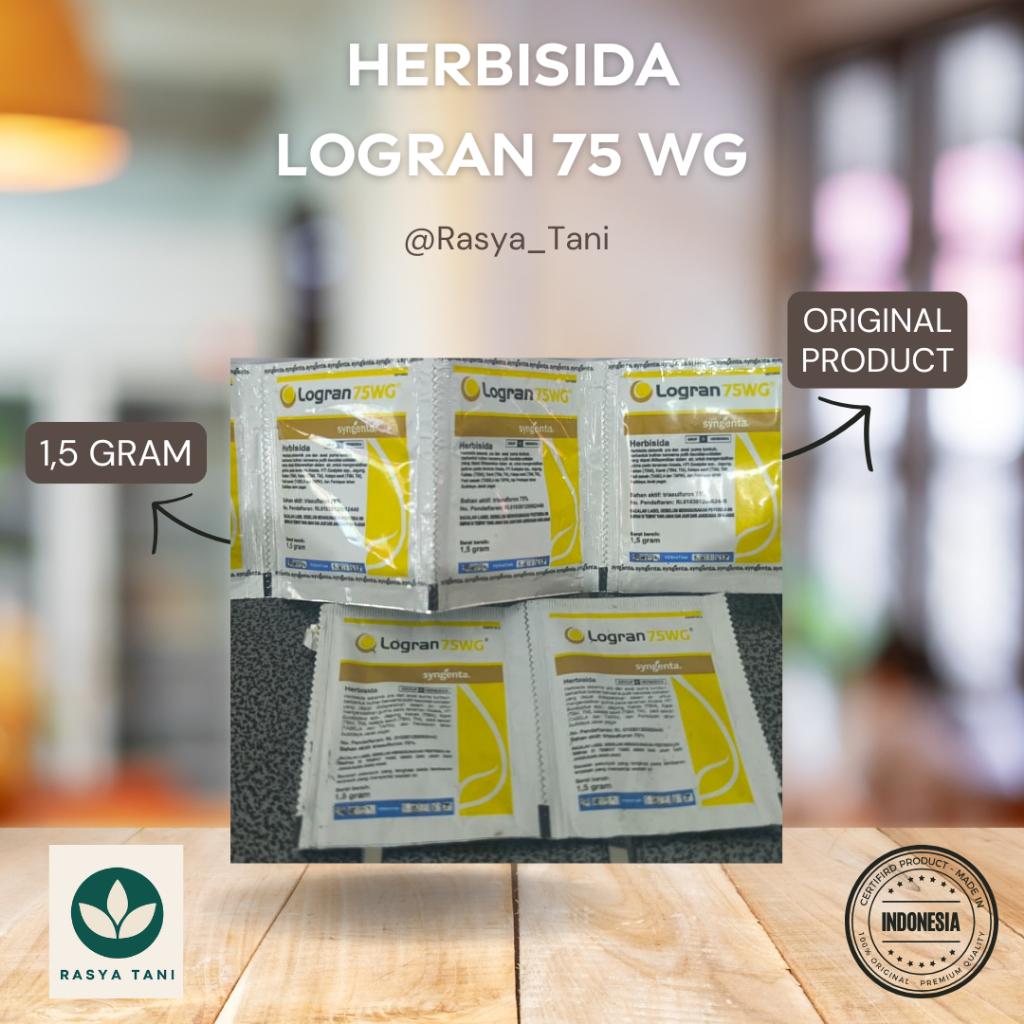 Herbisida Logran 75 WG 1.5g Pra Tumbuh Syngenta Selektif Pembeku Biji Gulma